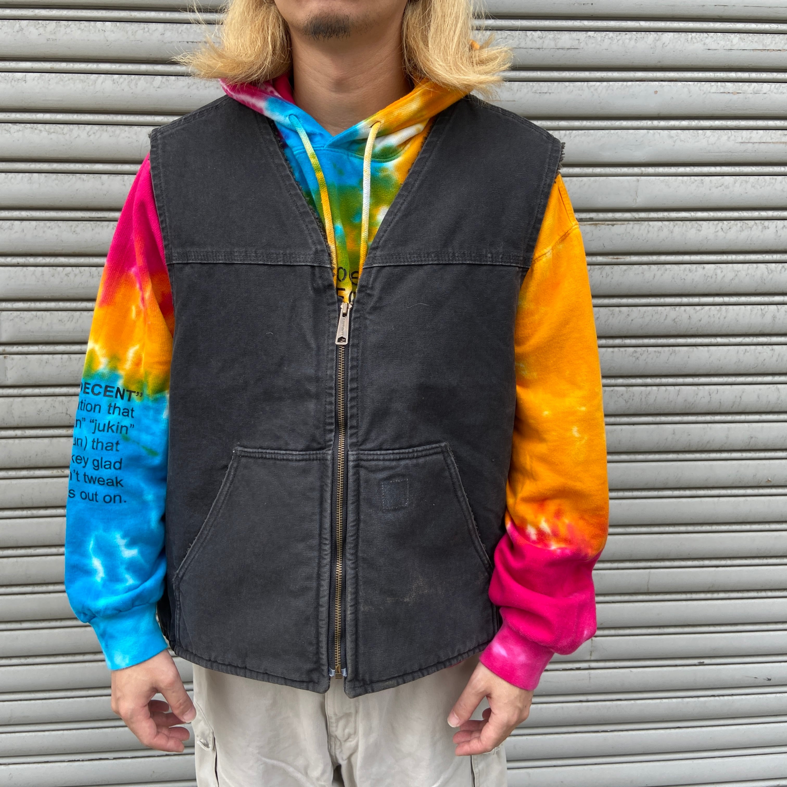 90s Eddie Bauer EBTEK 切替ダウンベスト XL 緑黒 | 古着屋 Uan