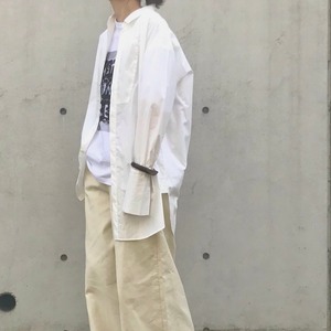 Liyoca タイプライタードレスシャツ WHT