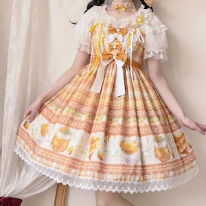ゆめかわ♡オレンジマーマレードロリィタJSK wanpi6★ ゆめかわ♡オレンジマーマレードロリィタJSK wanpi6★