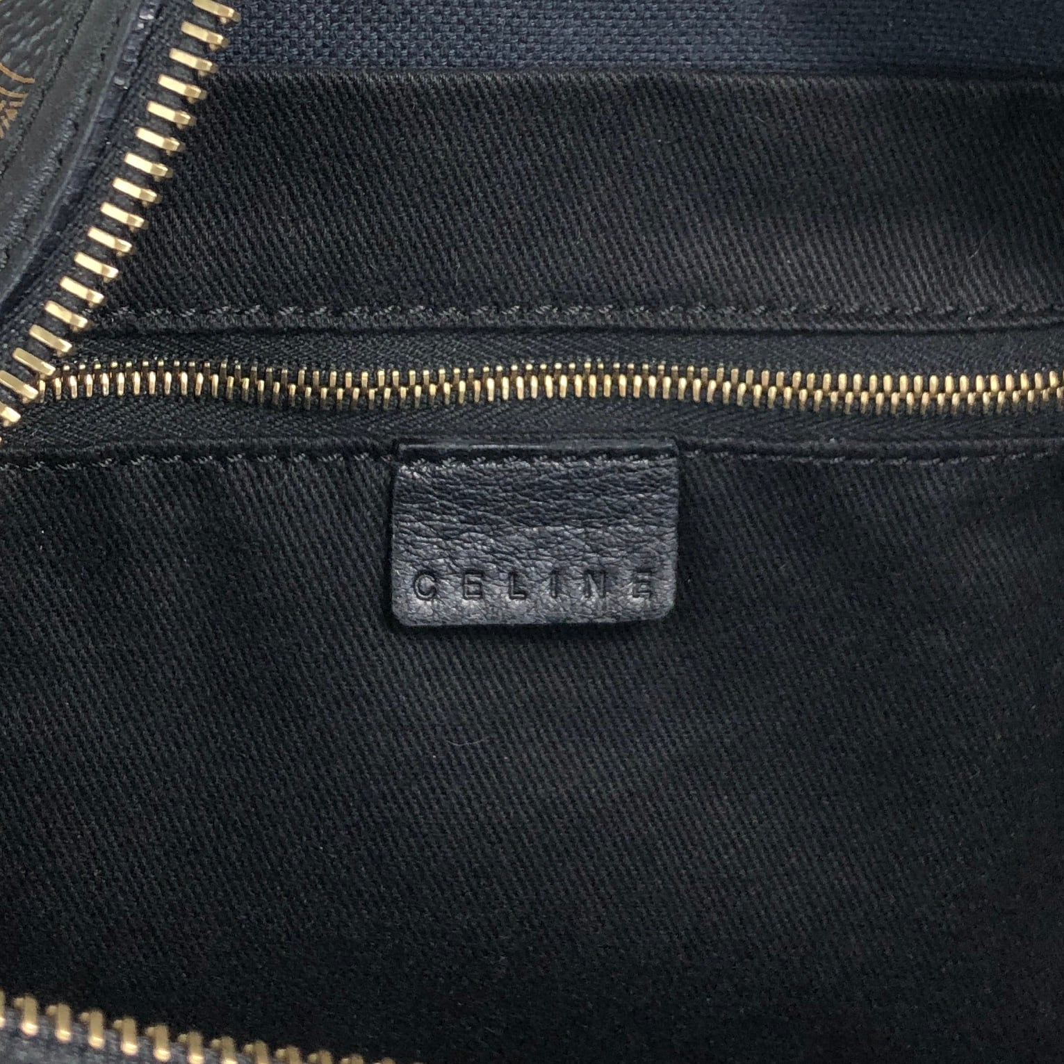 CELINE セリーヌ マカダム ハンドバッグ ブラック PVC レザー ミニ