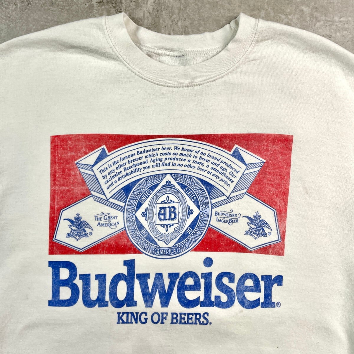 BUDWEISER バドワイザー 企業ロゴプリント スウェットシャツ メンズM