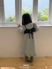 韓国子供服 / BANANA J / 26Autumn / レターリング ワッフルワンピース / 秋服 / キッズ *XS~JS*