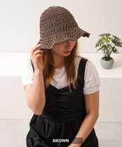 ◆ワイヤー入り ストローハット◆ch-25132
