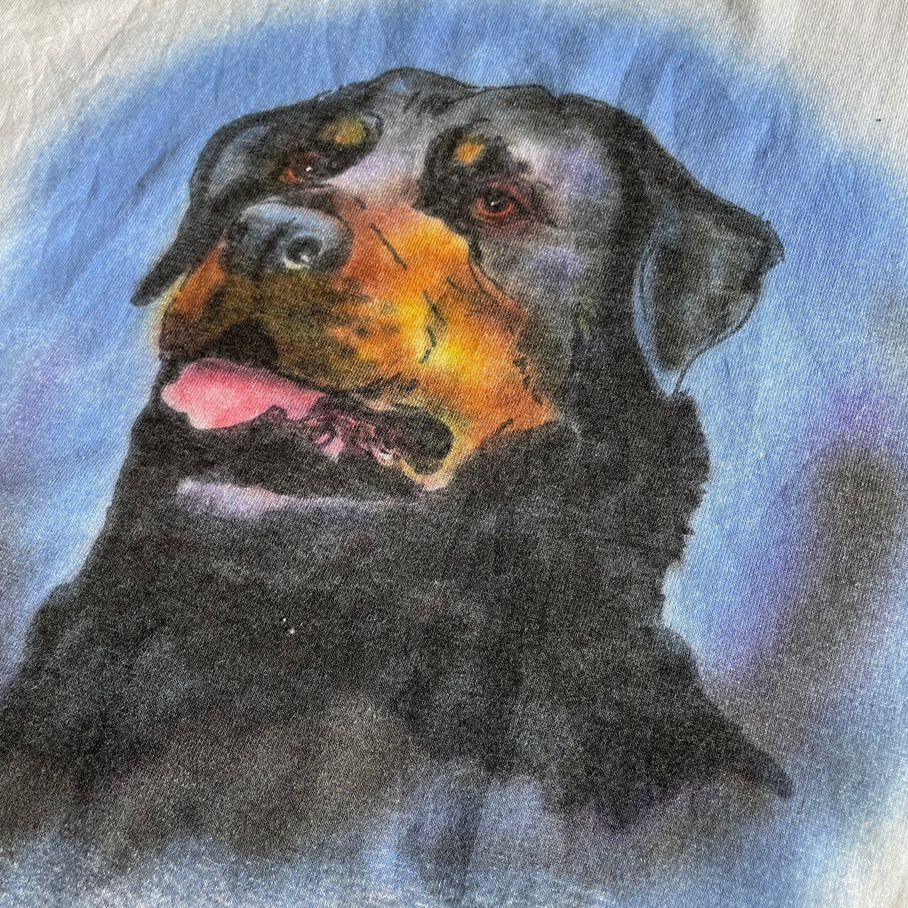 90年代 USA製 アニマル 犬 イヌ DOG アート プリントTシャツ メンズXL 