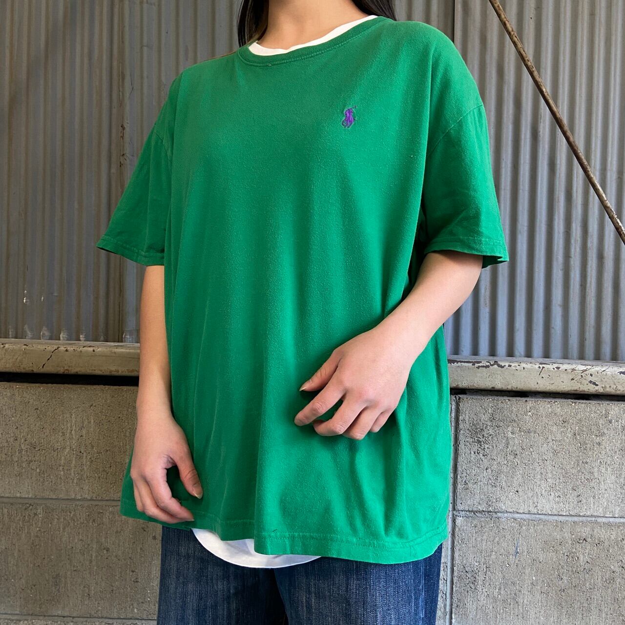 ポロ　ラルフローレン　メンズ　Tシャツ Mサイズ　グリーン　緑　ポニー刺繍