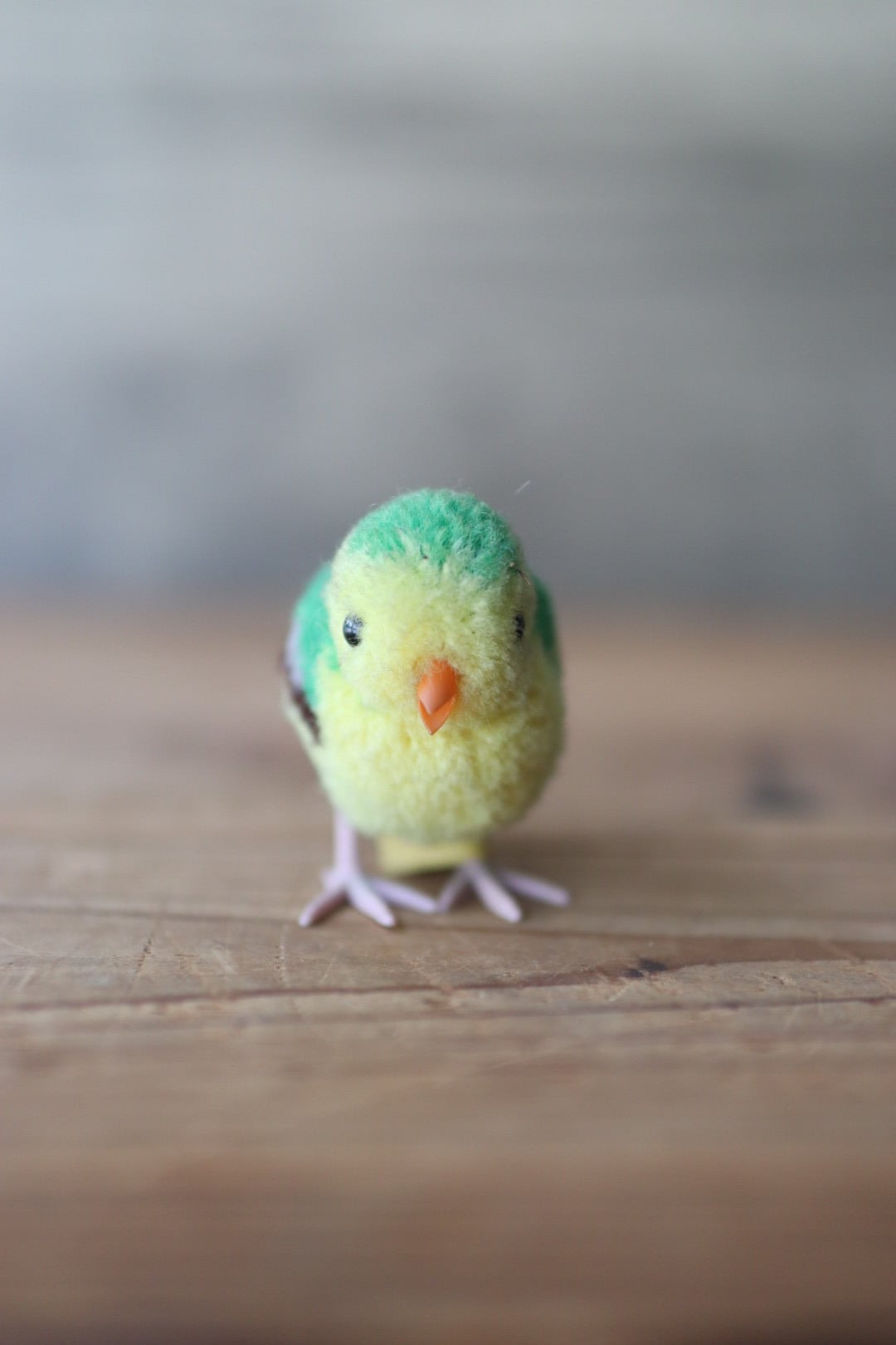 アンティーク シュタイフ ポンポンシリーズ グリーンの小鳥