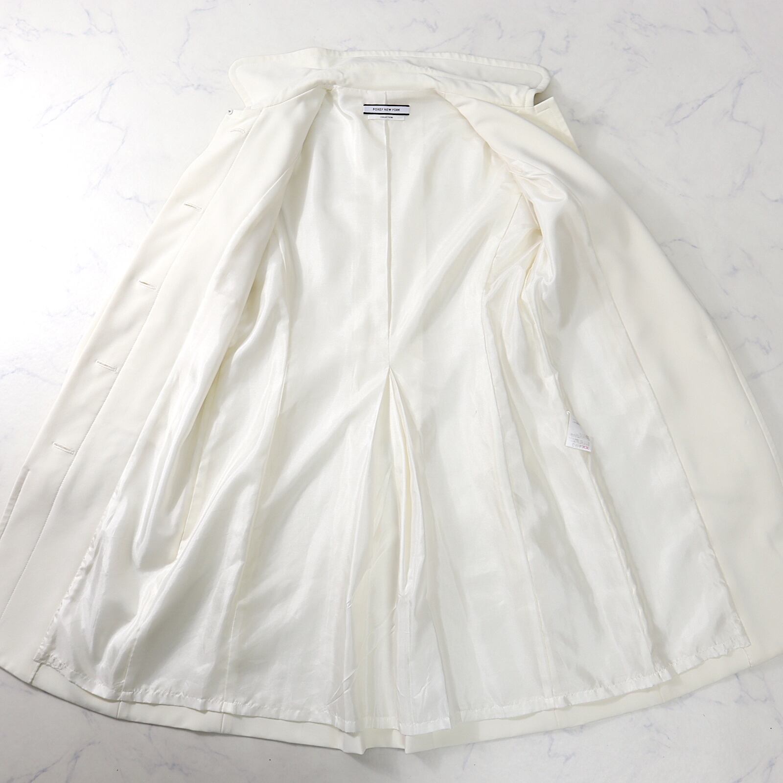 ソルボワ 3-ZD006S 美品 フォクシー FOXEY レディース ホワイト コート