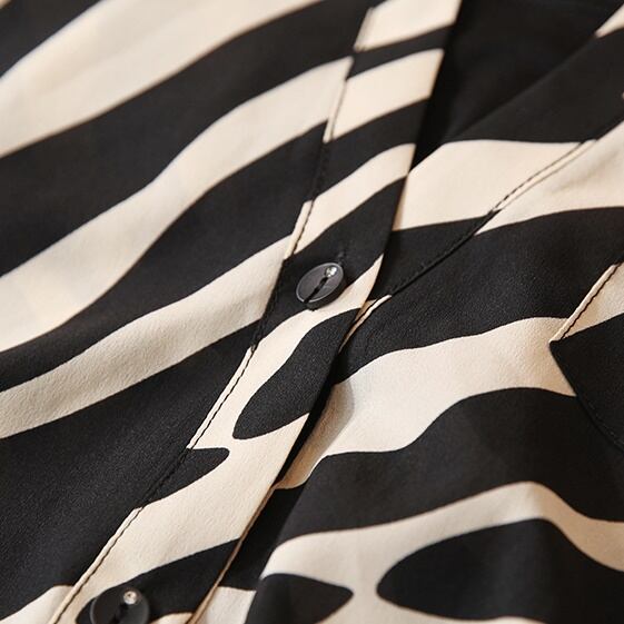 ゼブラ柄レイヤードフェイクシャツ (Z_028) | ANIGARA