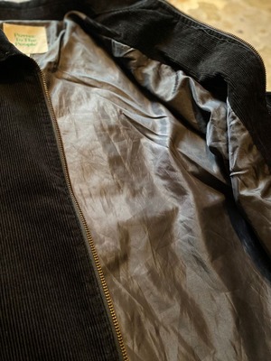 Power to the people / Corduroy zip up blouson-Tiger- / BLACK / コーデュロイ/ジャケット/スウィングトップ