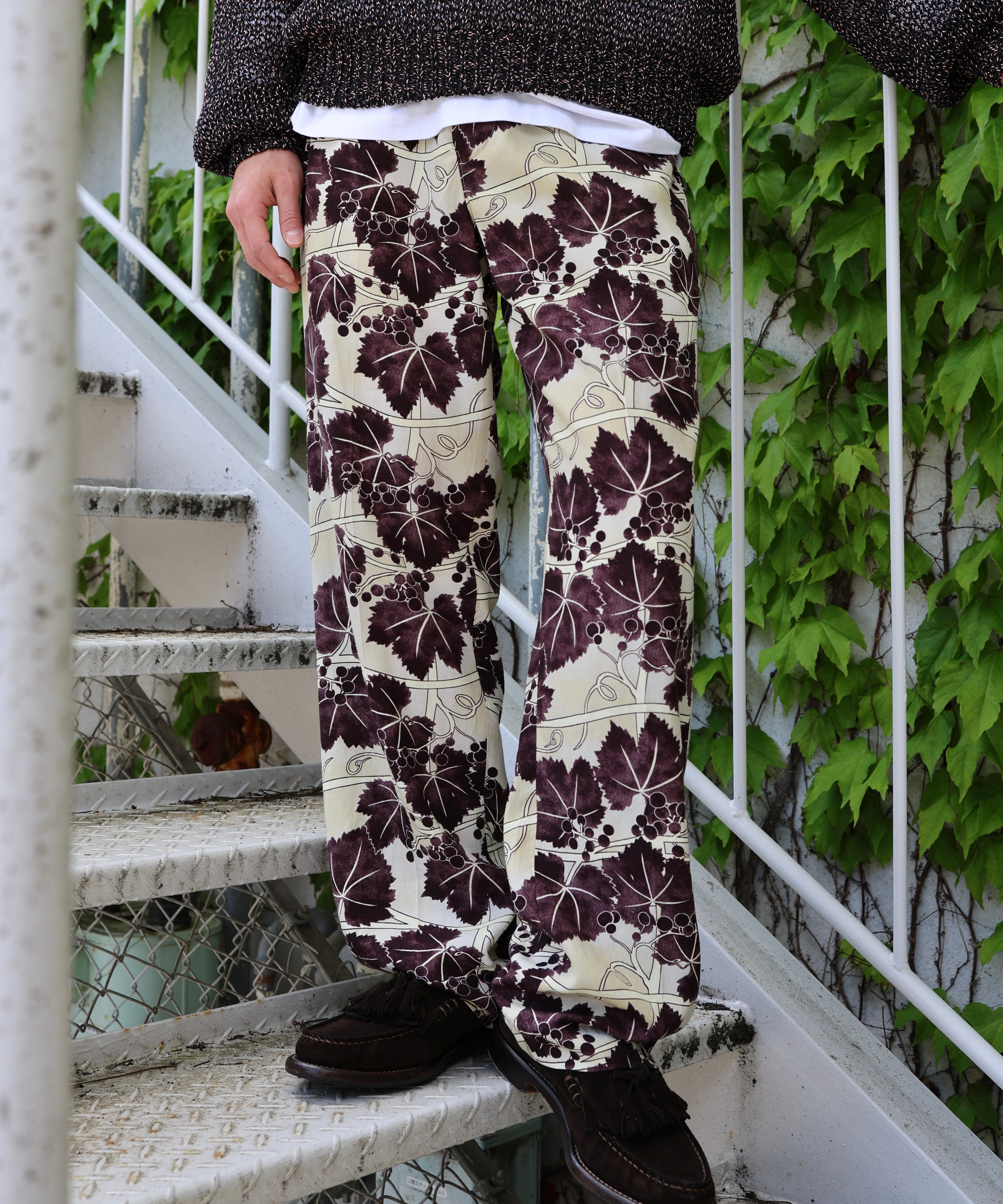 UNUSED / UW1196 PRINT EASY PANTS (BEIGE) | AfterSchool (アフター