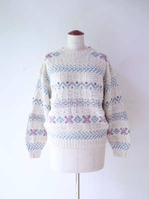 80-90s L.L.Bean Patterned Knit Sweater