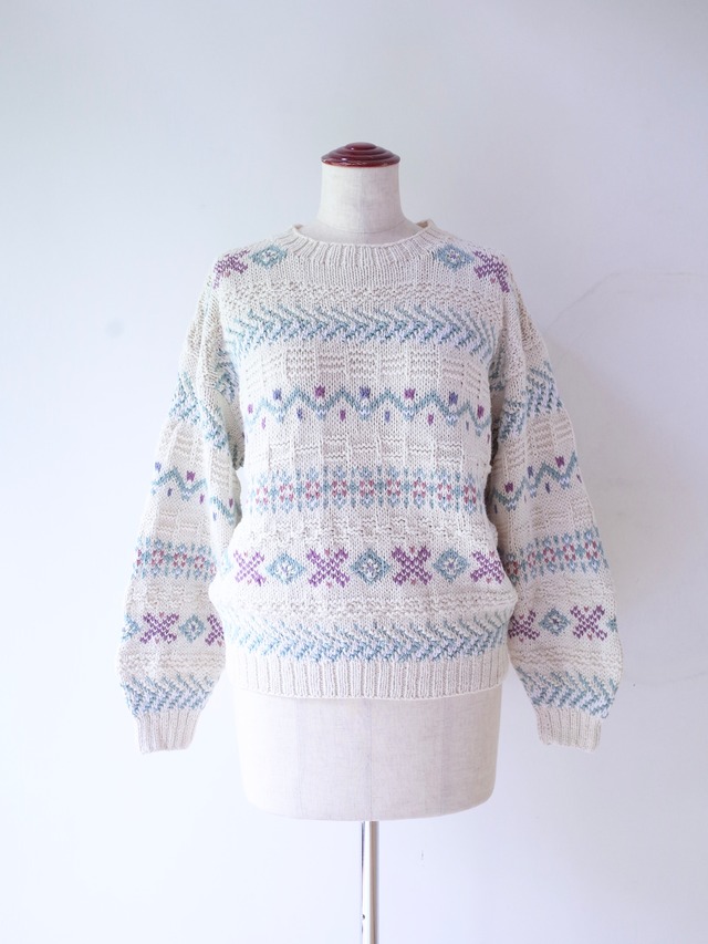80-90s L.L.Bean Patterned Knit Sweater