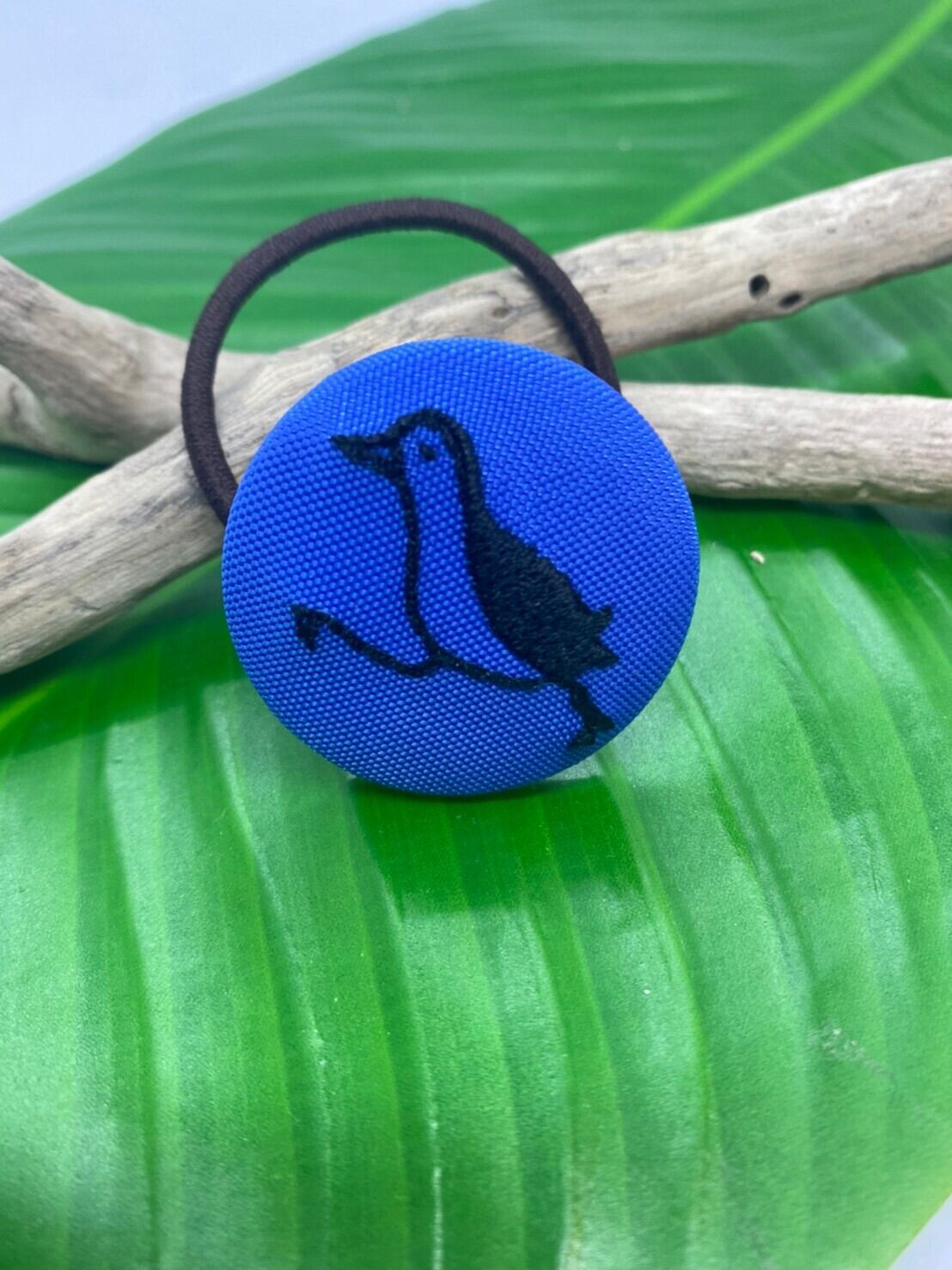 シロハラクイナ刺繍ヘアゴム | Coconuts boat ココナッツボート石垣島