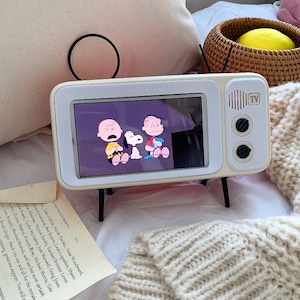 retro TV smart phone holder 3colors / レトロ テレビ スマホ ホルダー スタンド iphone 韓国雑貨