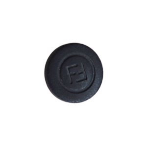 【VINTAGE FENDI BUTTON】ブラック ロゴ ボタン 18mm　F-19025