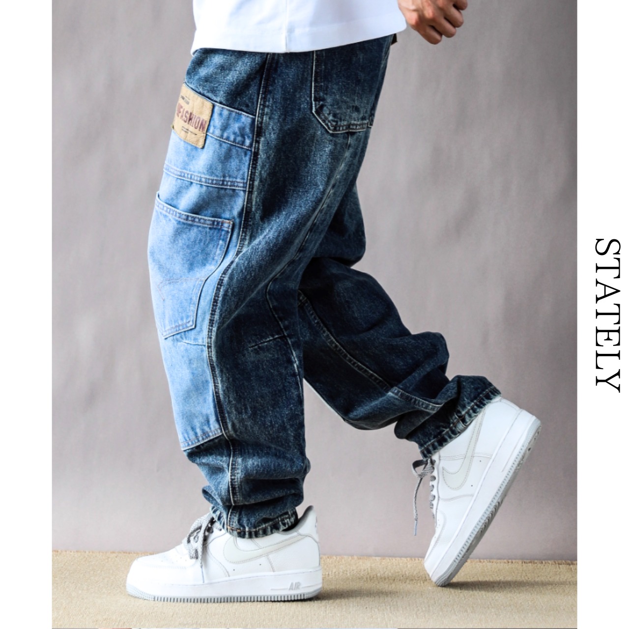 Patchwork Denim Cargo Pants_B29・画像4