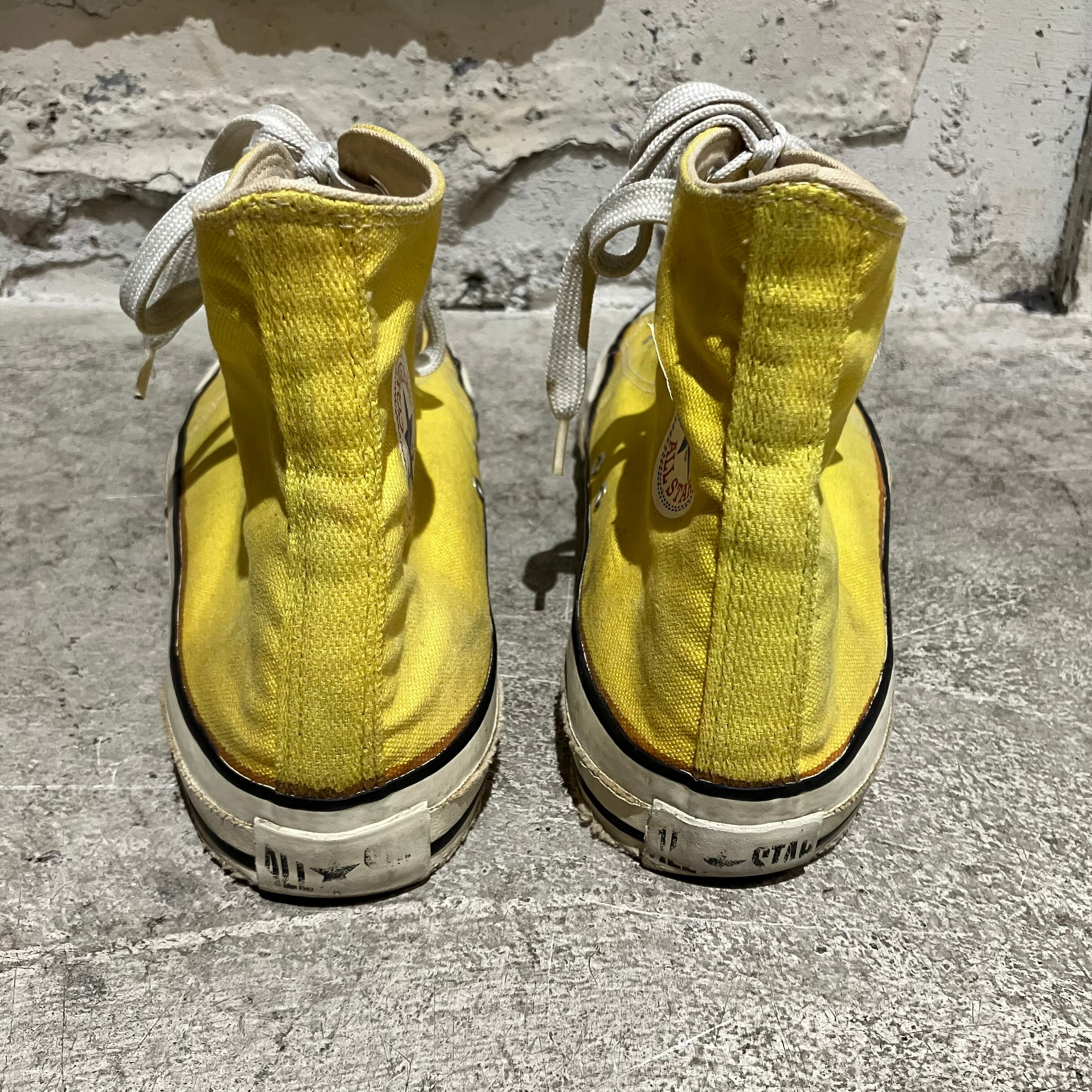 80s CONVERSE / コンバース ALL STAR HI サイズ12 イエロー 80s CONVERSE / コンバース ALL STAR HI サイズ12 イエロー