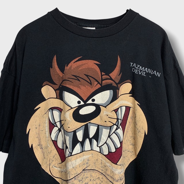 90s USA製 タズマニアン•デビル キャラクターTシャツ L 大判プリント