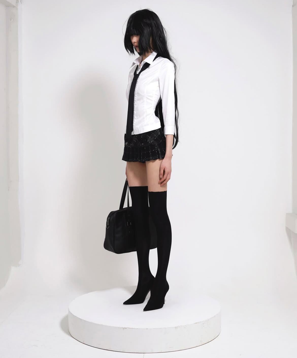 ●bonnae● Micro mini pleats skirt bonnae】Micro mini pleats skirt (Black) | MINERAL
