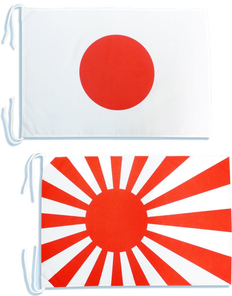 【在庫のみ】TOSPA 日本国旗と海軍旗のセットLサイズ 50×75cm テトロン製
