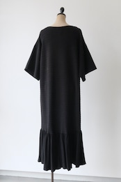 Vuokko ribbed jersey frilled hem dress