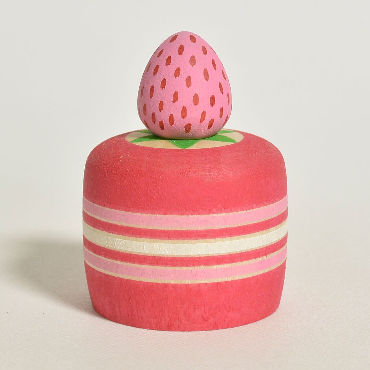 いちごケーキちゃんえじここけし 約1.5寸 約4.5cm 鈴木明 工人（作並系