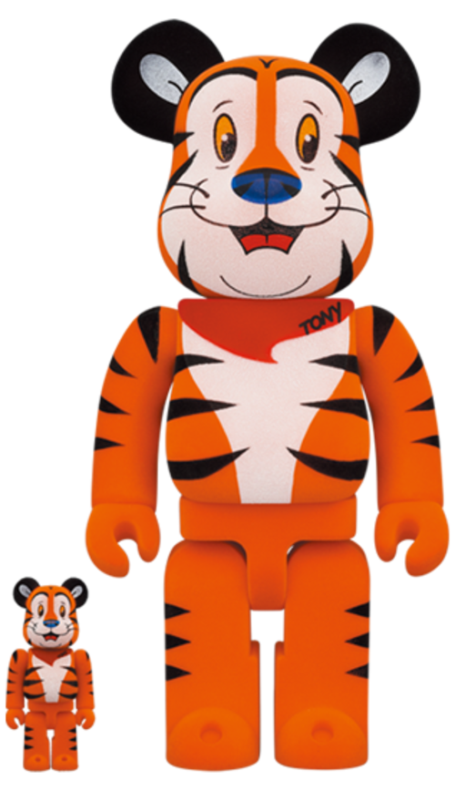 メディコム BE@RBRICK ベアブリック 100% & 400% ケロッグ トニー・ザ・タイガー フロッキー Ver 未開封 ♦︎4号店商品