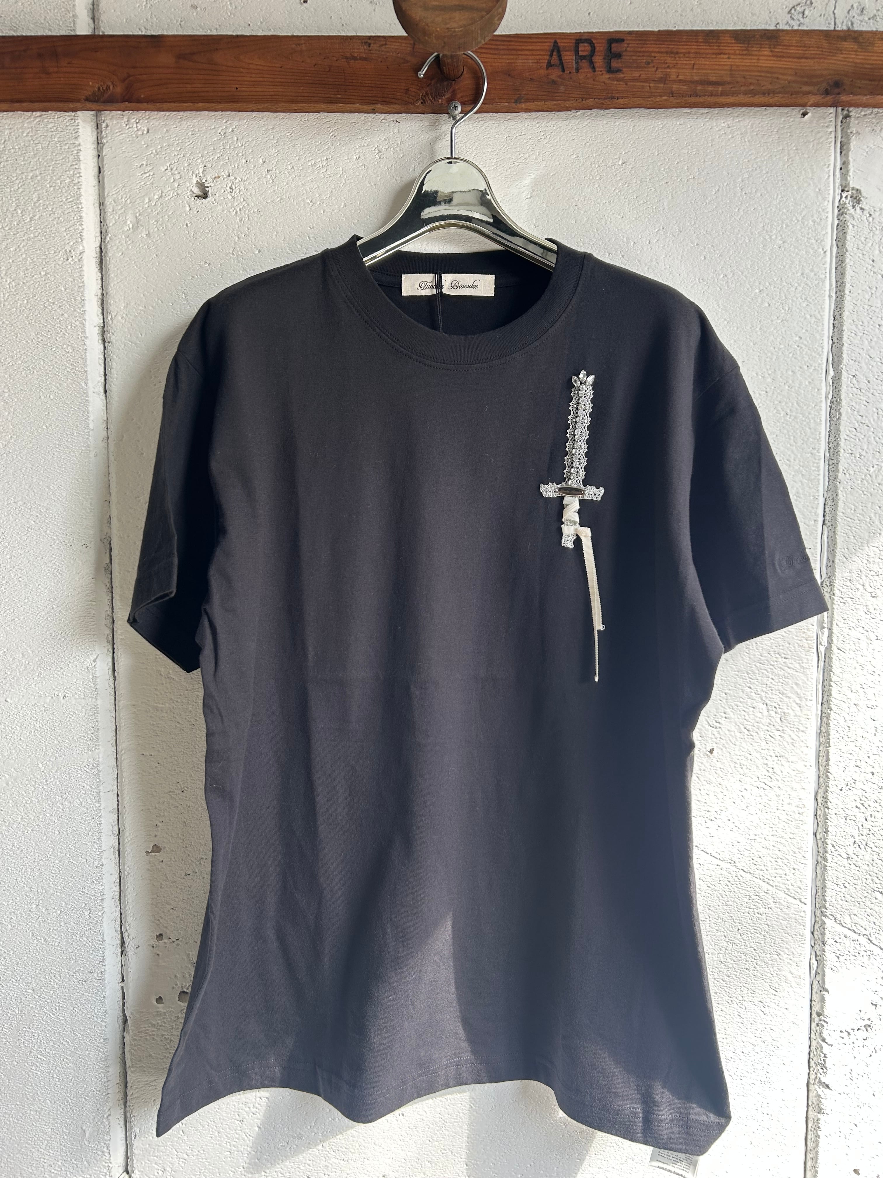 tanakadaisuke lace knight embroidery t-shirt
