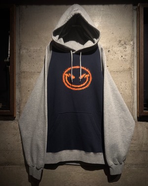 【Caka】“R2 HARDCORE” Fire Smiley Graphic Hoodie