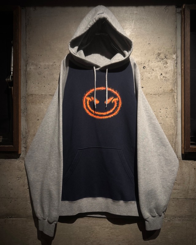 【Caka】“R2 HARDCORE” Fire Smiley Graphic Hoodie