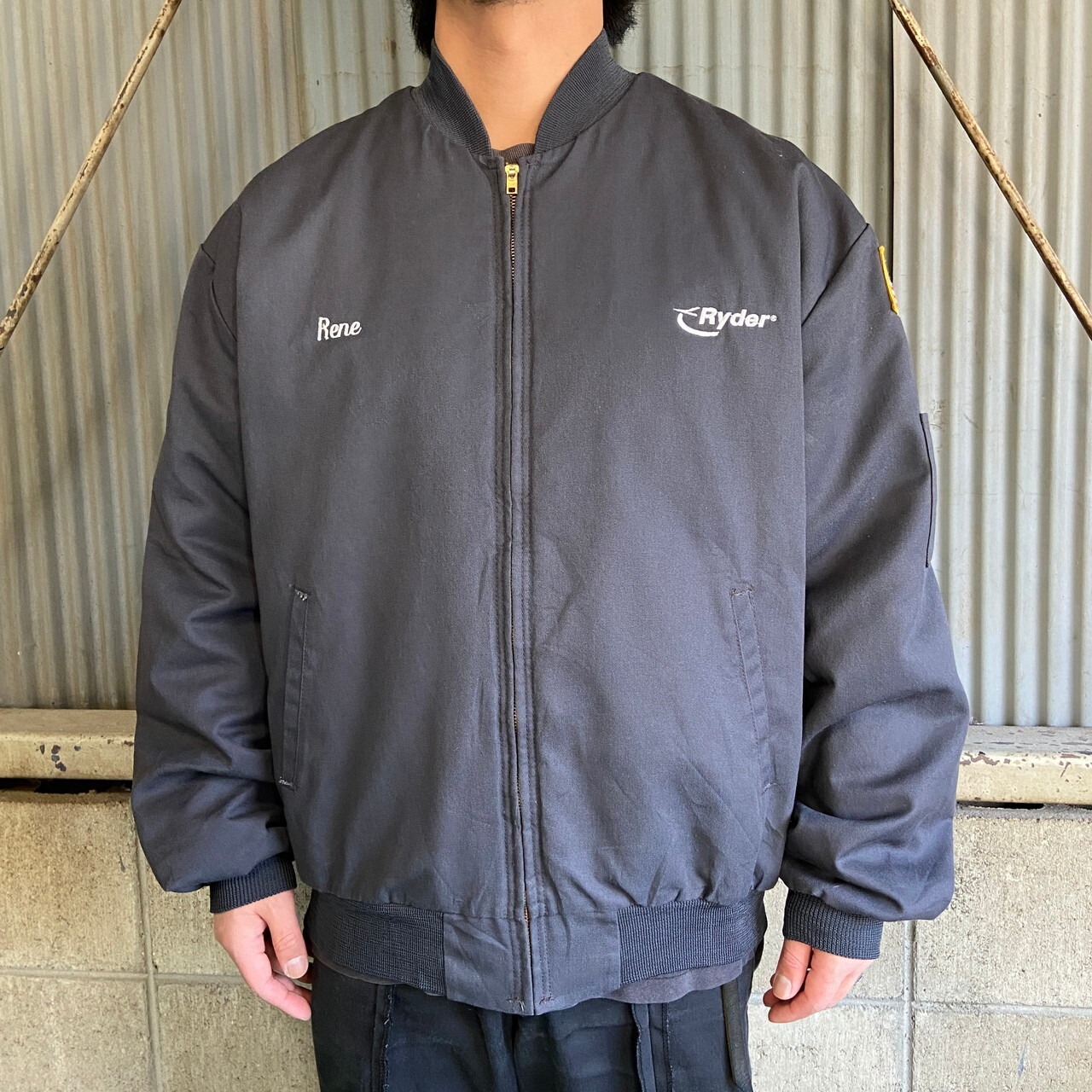 ビッグサイズ 90年代 USA製 WEAR GUARD 企業ロゴ 刺繍 星条旗ワッペン 