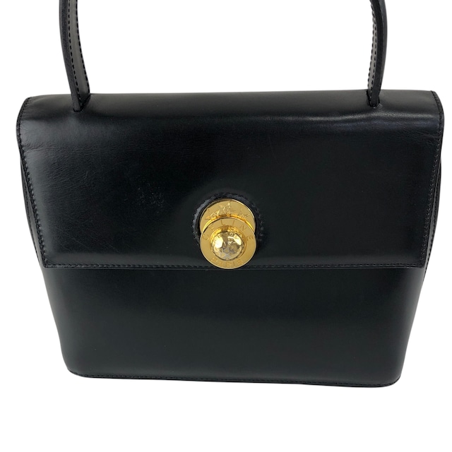 CELINE セリーヌ ハンドバッグ ブラック スターボール レザー vintage ヴィンテージ オールド 5fj8x2