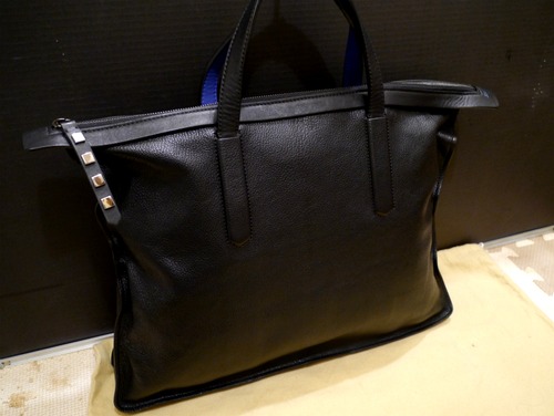 2016美品19万★JIMMY CHOO ジミーチュウ GABRIEL メンズ A4対応ビジネス可 ペブルグレインレザー トート バッグ 黒★ 通勤・通学にも便利♪ Yahoo!かんたん決済