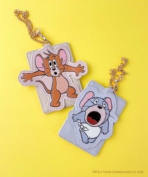 F268114_TOM and JERRY×Flapper びっくりダイカットアップリケパスケース