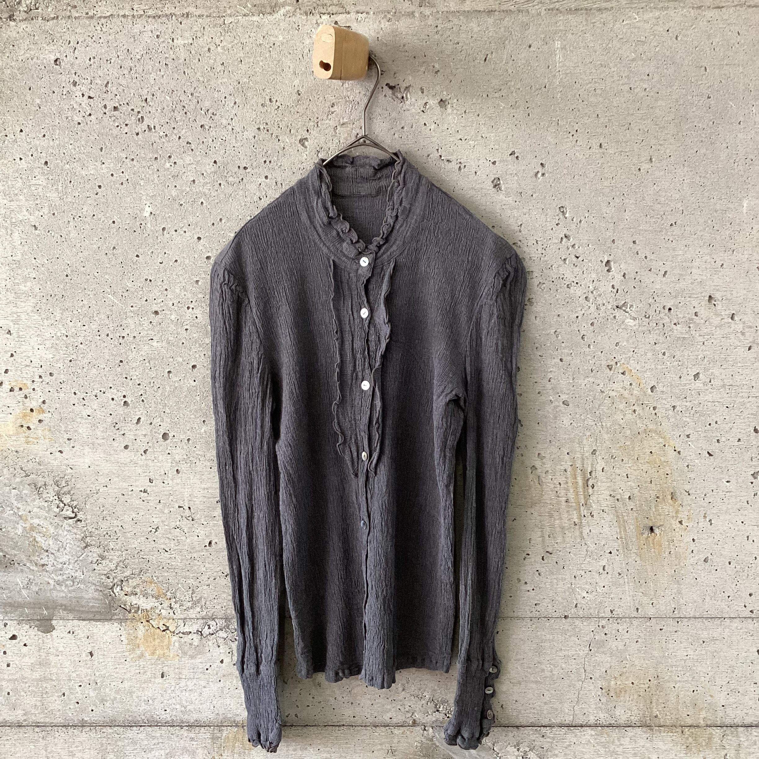 Gray Crepe Shirt