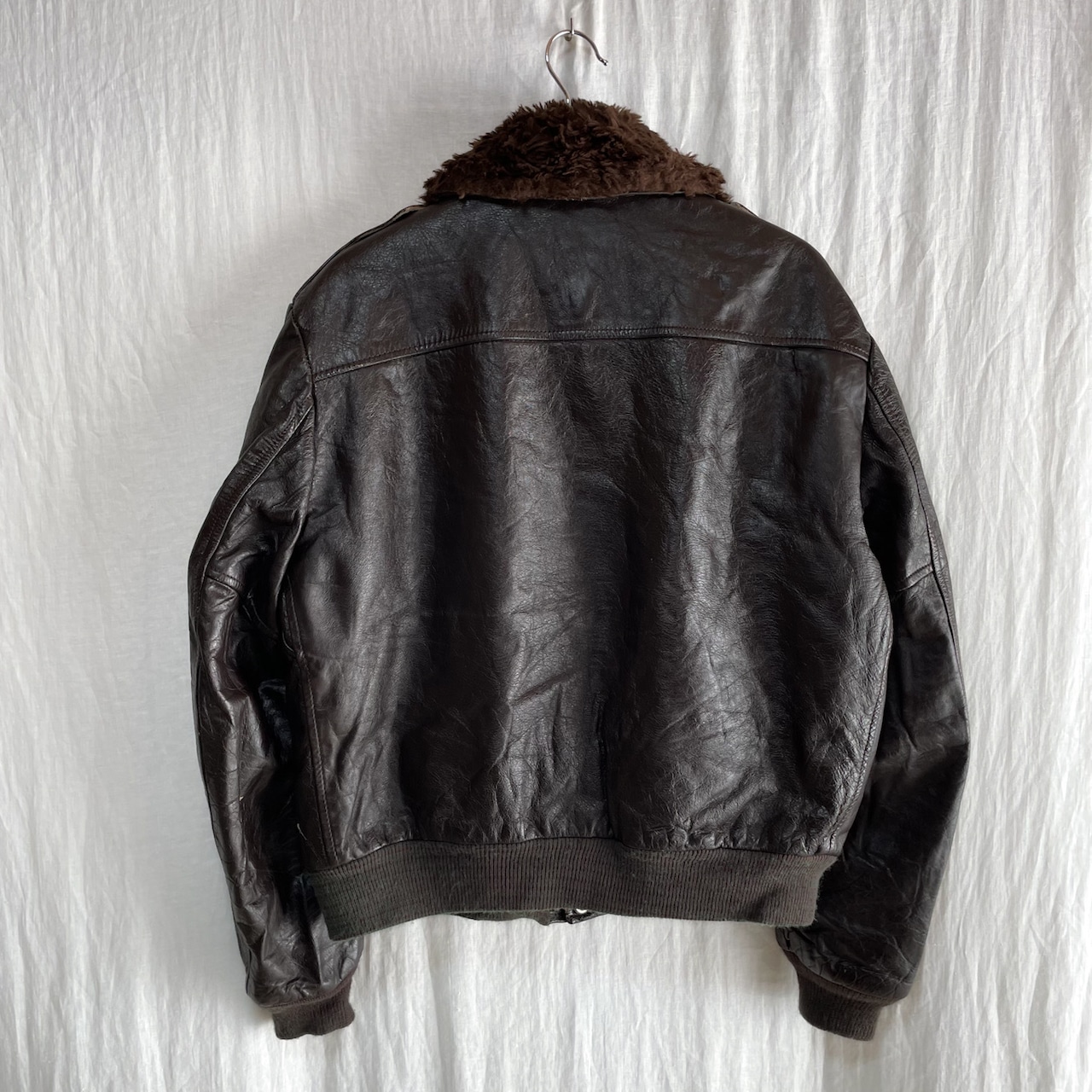 フランス製 vintage 70s ボア サテンブルゾン つらく ジャケット  