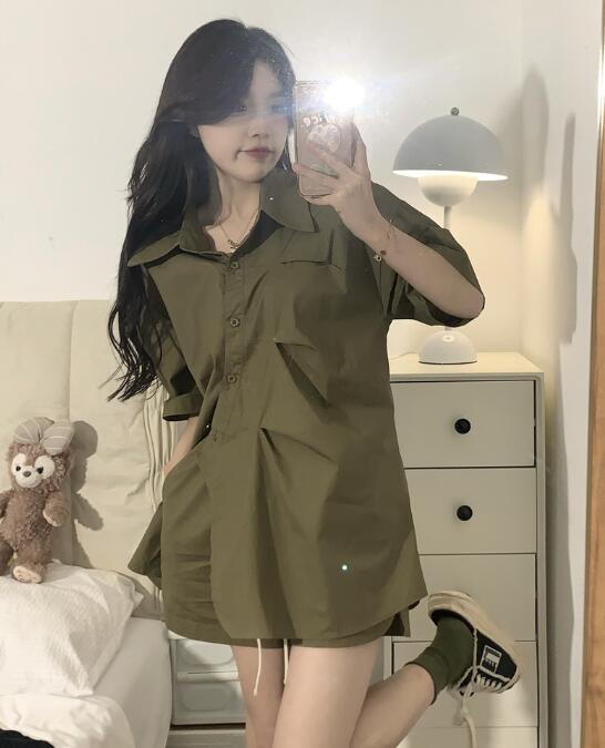 新作 レディース トップス シャツ 不規則 半袖 ショーツ パンツ