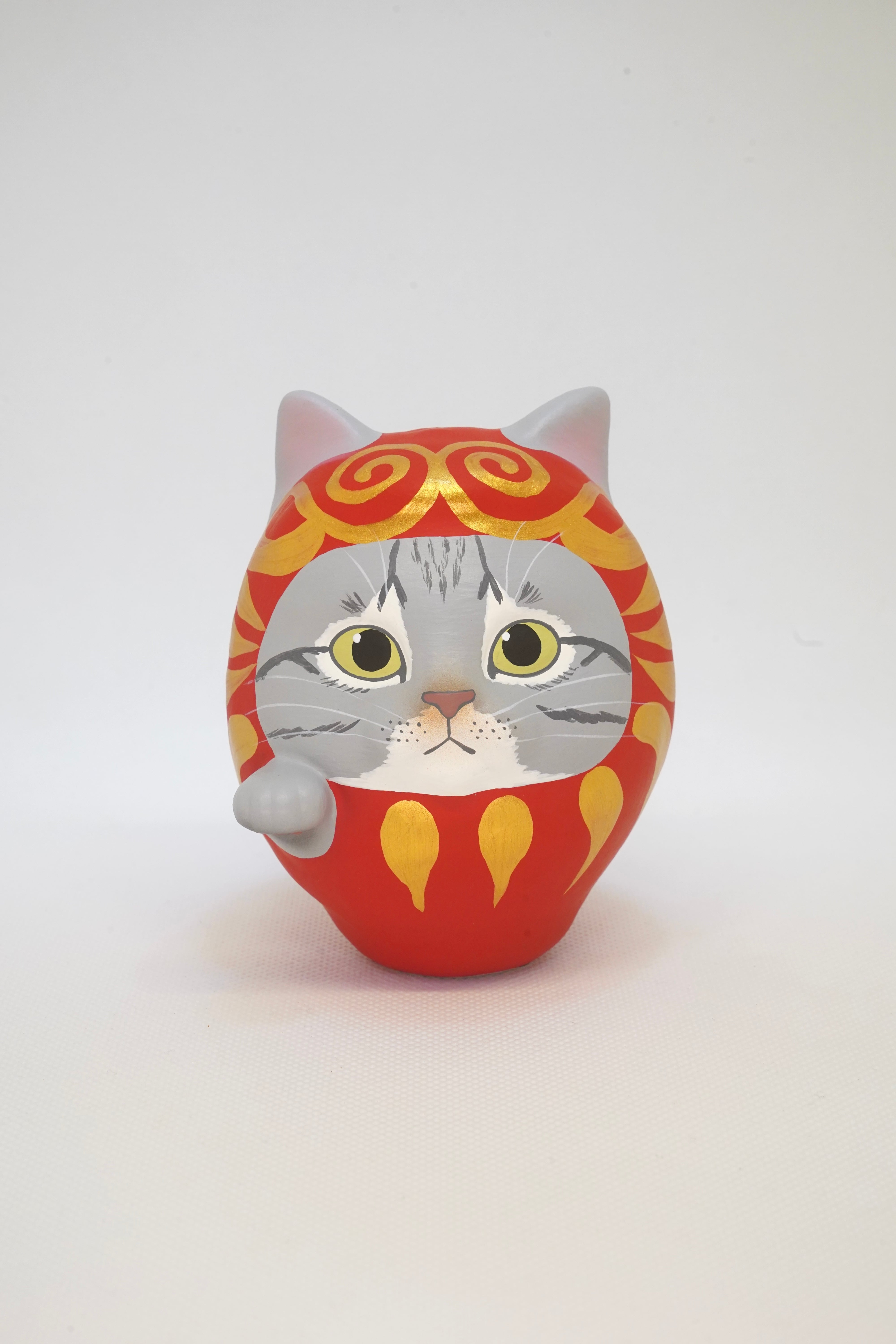 猫だるま【サバトラ】右手 | だるま屋 るもん