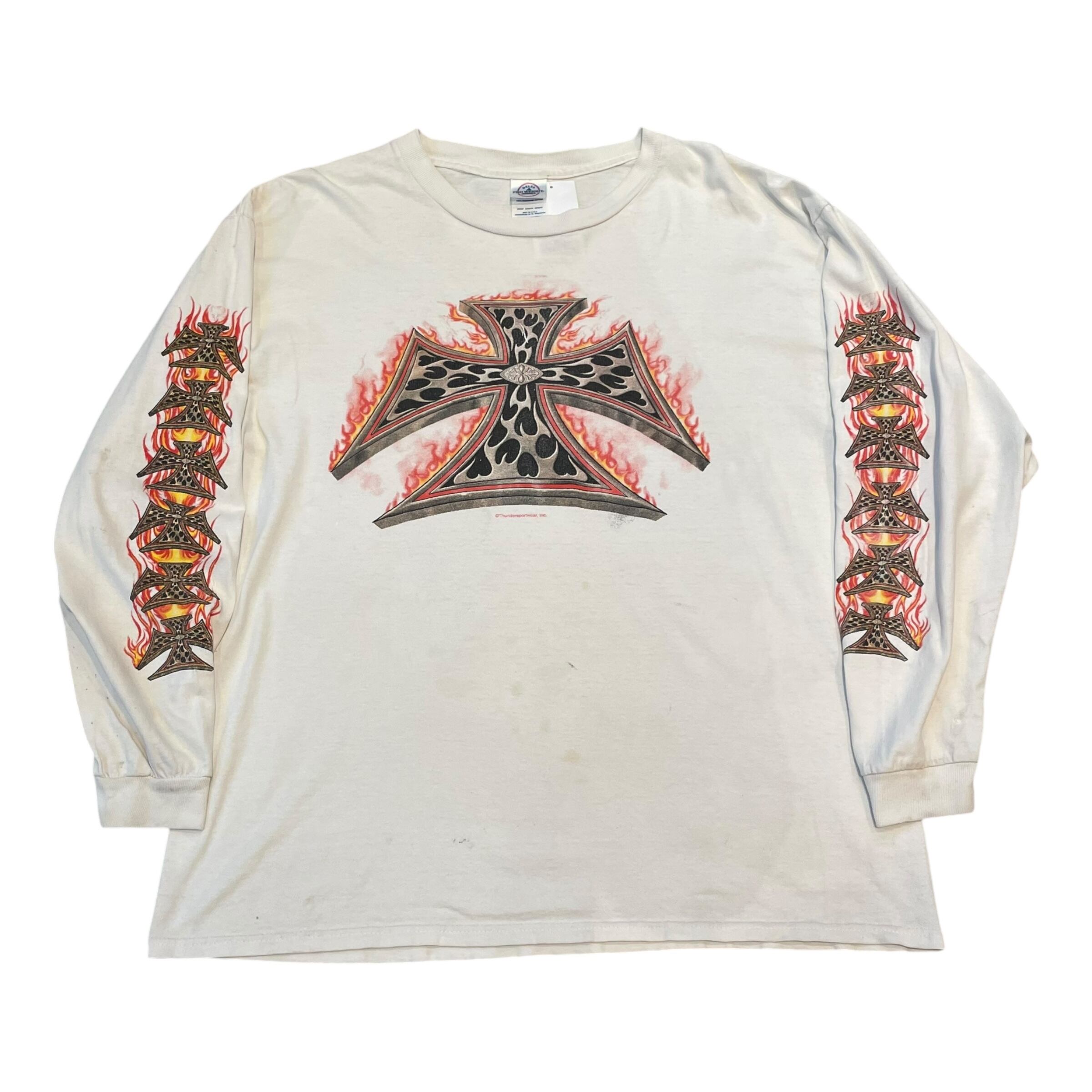 2000s Thundersportswear Ironcross×Fire L/S T-shirt