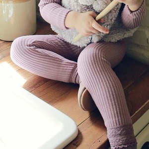 春リブ厚手レギンス4色