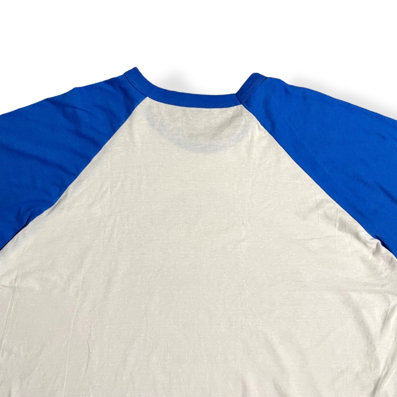 【TULTEX】メキシコ製 Bowling for Soup ボウリング・フォー・スープ  バンドTシャツ 七分袖 ロゴ プリント XXL ビッグサイズ オーバーサイズ ラグラン ラウンドカット ロンt バンt ロックt ベースボールTシャツ パンク ブルー US古着