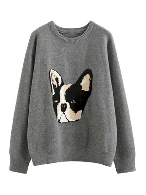 bulldog cute pop knit 3color【NINE6001】