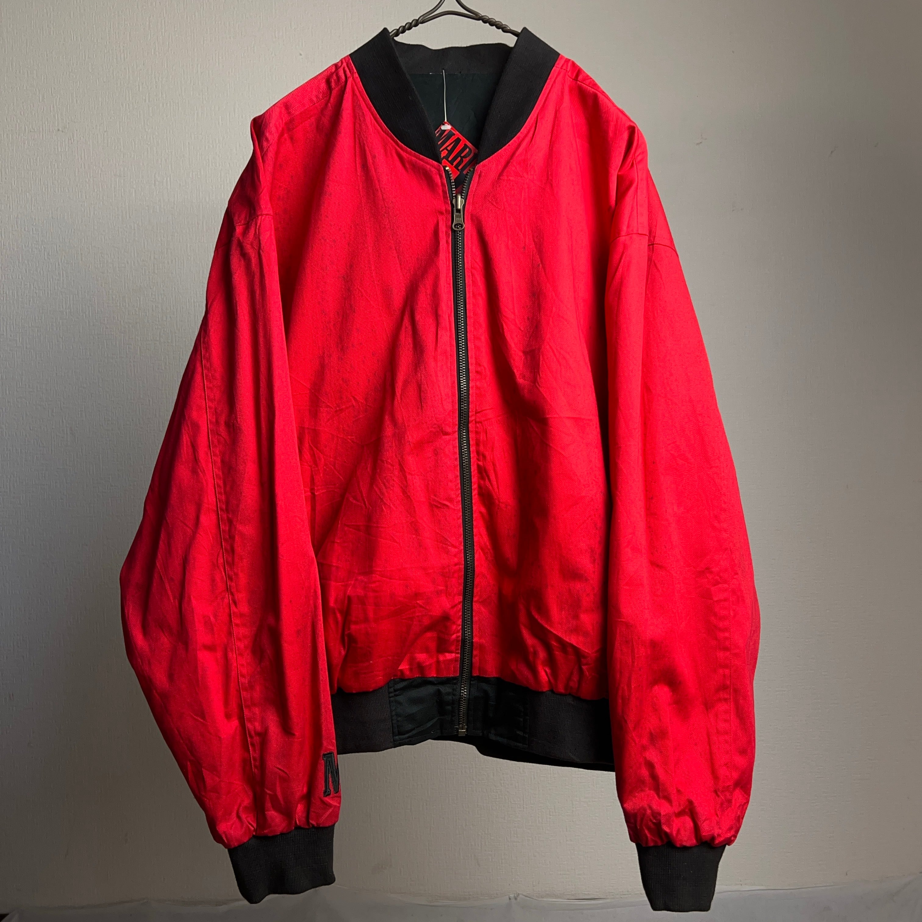 90's Marlboro Reversible Blouson DEAD STOCK SIZE L 90年代 マルボロ リバーシブルジャケット  デッドストック 刺繍 タバコ【1000A992】【送料無料】