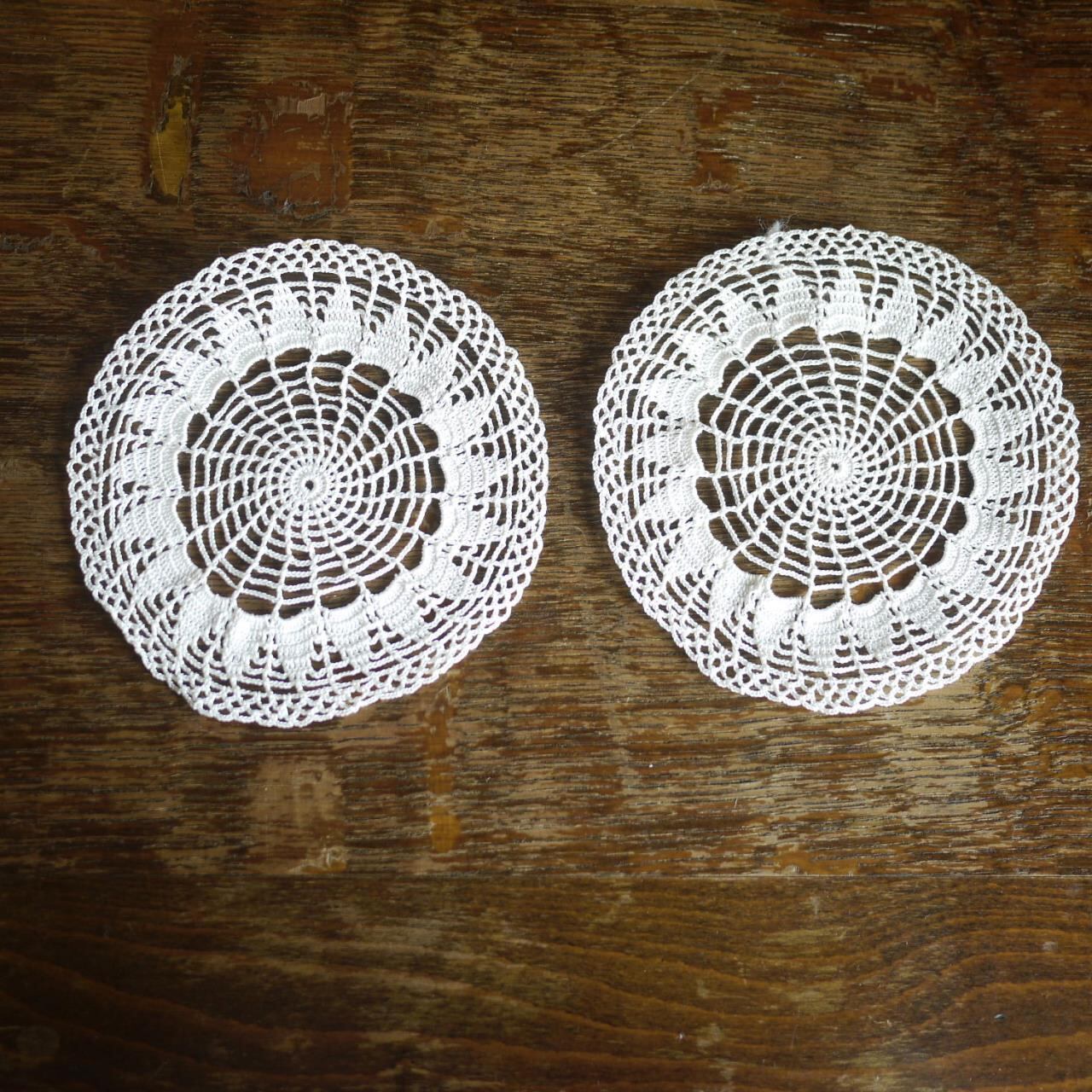 レース編み コースター2P クロッシェレース ドイツ