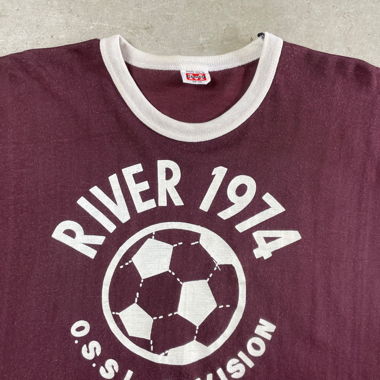 USA製 70年代 MASON フットボールプリントTシャツ メンズL相当 古着 