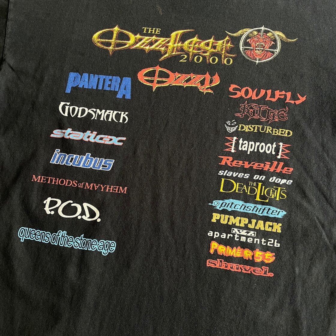 00年代 OZZFEST 2000 オズフェス 両面プリント バンドTシャツ メンズXL 