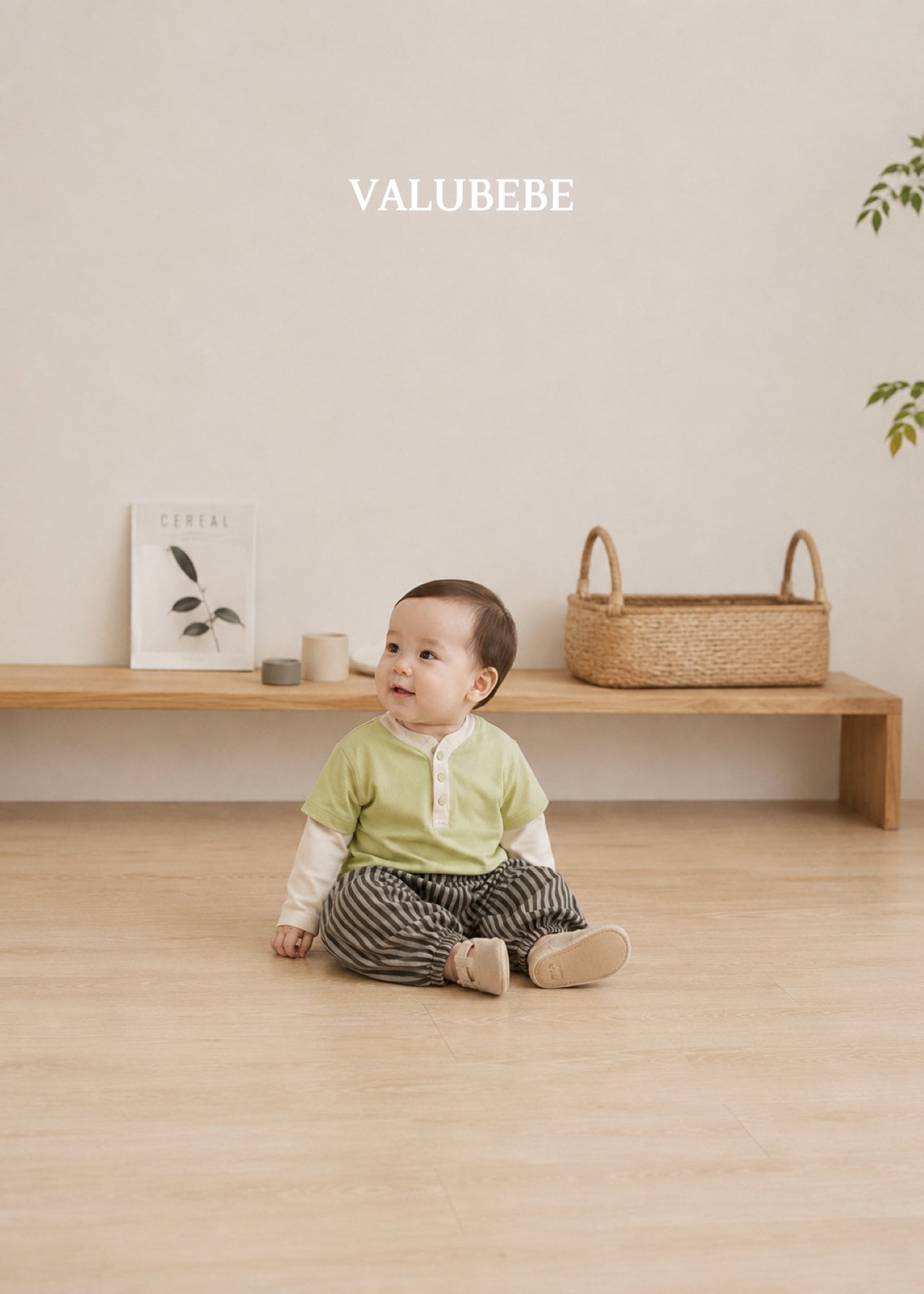 送料無料【予約】/ autumnエンボパンツ（ストライプ） /valubebe