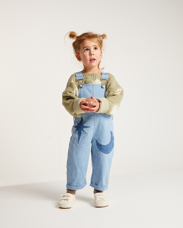 Claude&Co. Organic Soft Denim Patch Dungaree【3-4Y】