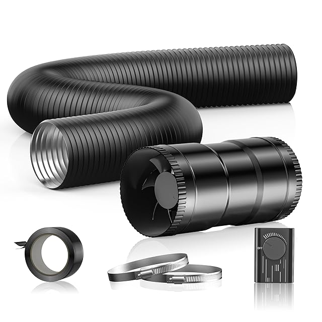 EcoFlow WAVE 2 / 3】自作排気吸気ダクト ネット付き エコフロー