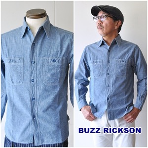 BUZZRICKSON バズリクソン　シャンブレーシャツ　br25995　メンズ　ワークシャツ　長袖シャツ